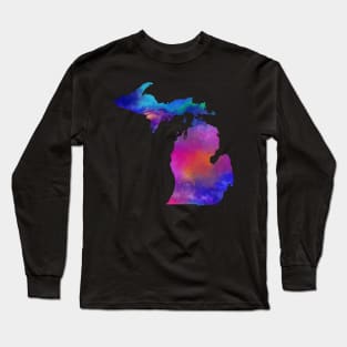 Watercolor Michigan | Stickers and More | Cherie's Art(c)2021 Long Sleeve T-Shirt